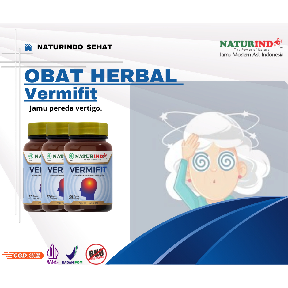 Obat Herbal VERMIFIT Naturindo (Spesial Vertigo & Migrain)