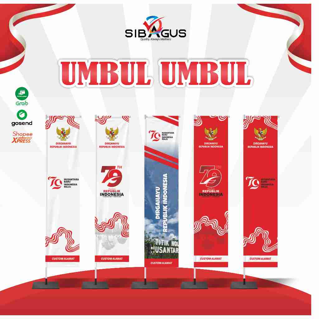 Umbul Umbul Merah Putih 17 Agustus | Bendera Umbul umbul 17 Agustus | Agustusan