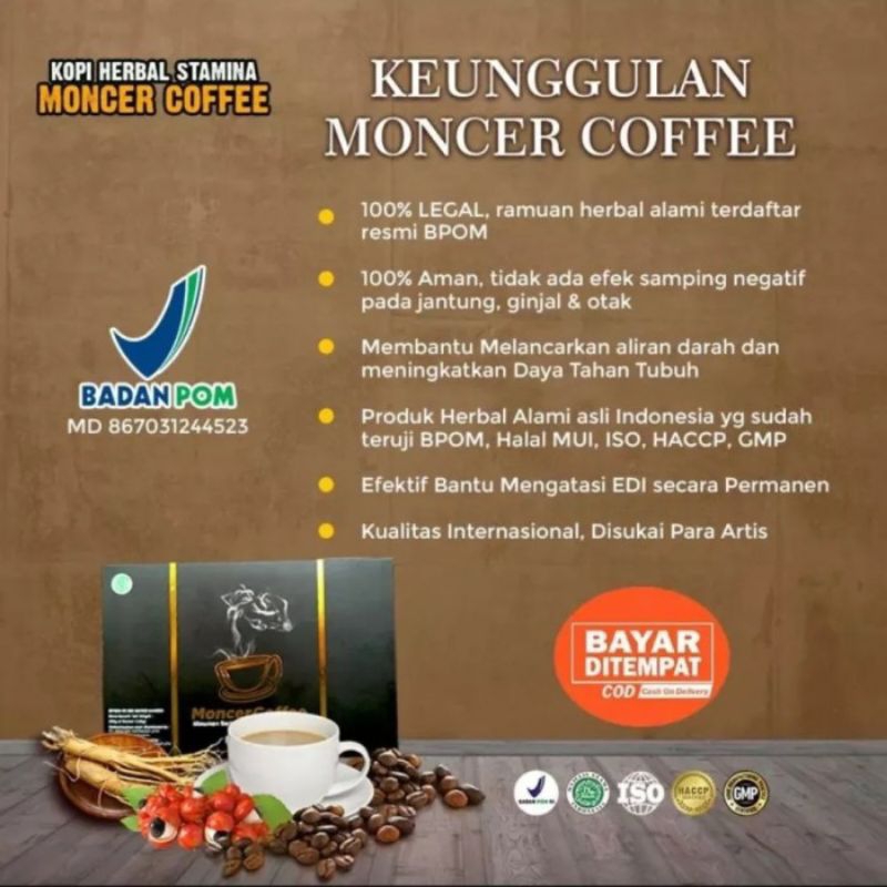 

promo!! coffe creamer monceer asli 1 box isi 8 sachet