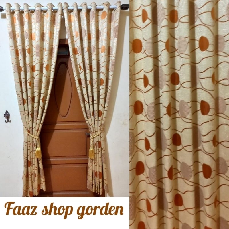 Gorden Smokring 12 Lubang Gorden Pintu Kamar Tidur Gorden Jendela Minimalis Blackout Premium