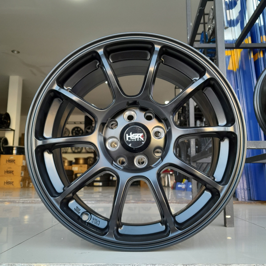 Velg mobil racing ze40 r16 hole 4 black jazz, mobilio, swift, ignis hsr zero ring 16 pcd 4x100 4x114