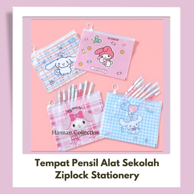 

Tempat Pensil Alat Sekolah Zipper Stationery Ziplock Pouch
