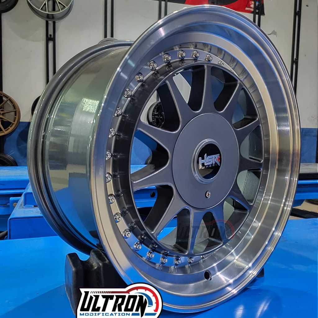Velg Racing Celong Ring 16 Yaris Freed Corolla Jazz Hsr Ikimasu R16 Lebar 8/9 Grey Polish