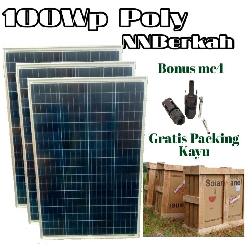Paket 3Pcs Solar Panel GH 100Wp Poly Solar Cell Panel Surya