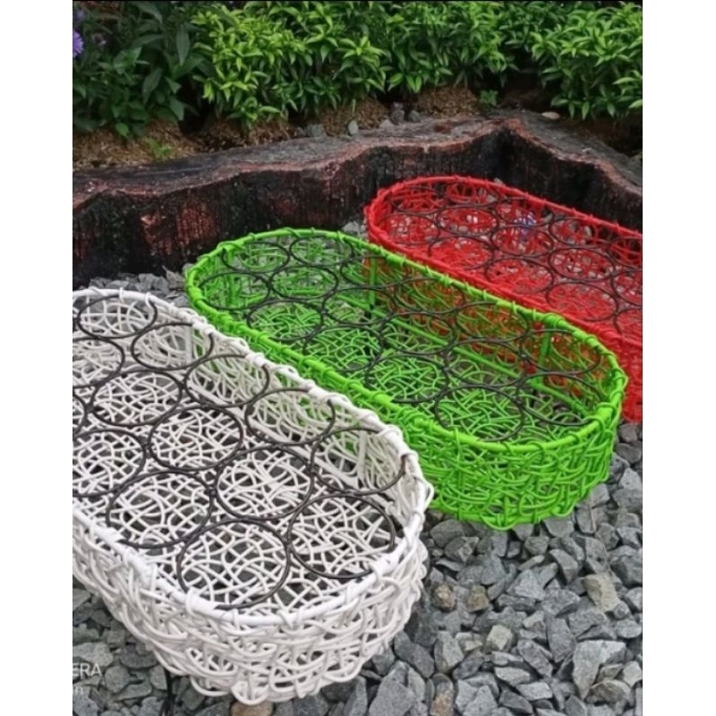 Keranjang Aqua Gelas Rotan Sintesis - Keranjang Aqua 16 cup