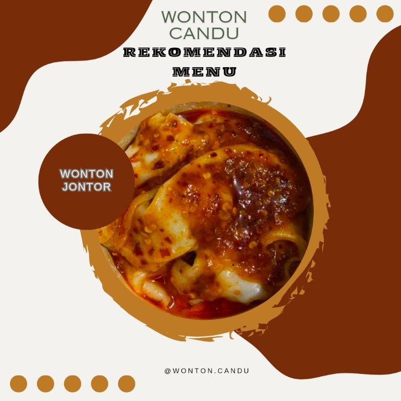 

Wonton(Pangsit) Jontor Frozen/pangsit rebus bumbu chilli oil/1bks isi 8pcs