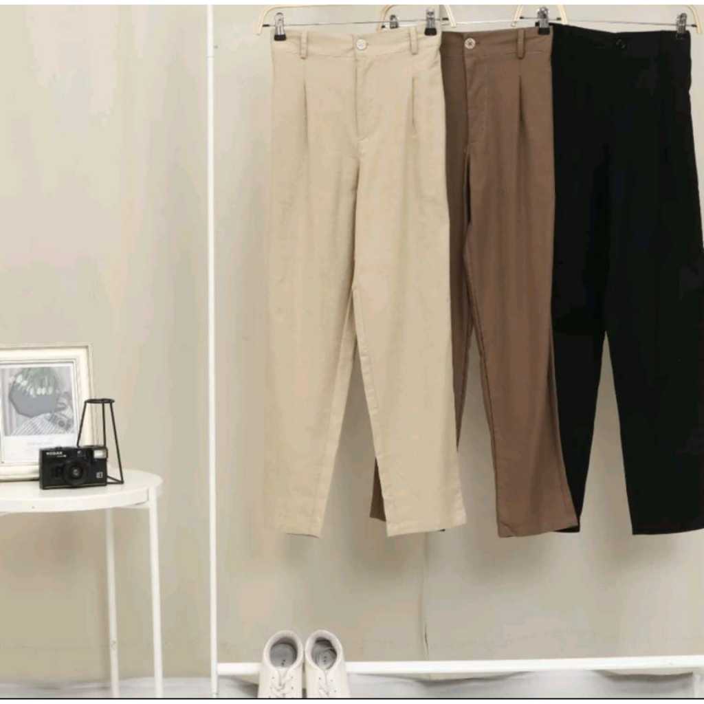 BAWAHAN WANITA BAGGY PANTS CELANA KERJA WANITA ZENTA BAHAN LINEN PREMIUM