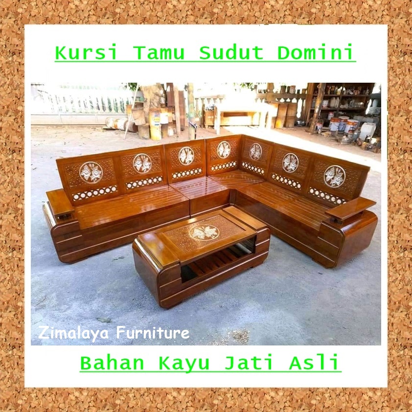 Kursi Tamu Sudut, Kursi Tamu Minimalis, Kursi Tamu Sudut Minimalis, Kursi Tamu Sudut Kayu Jati