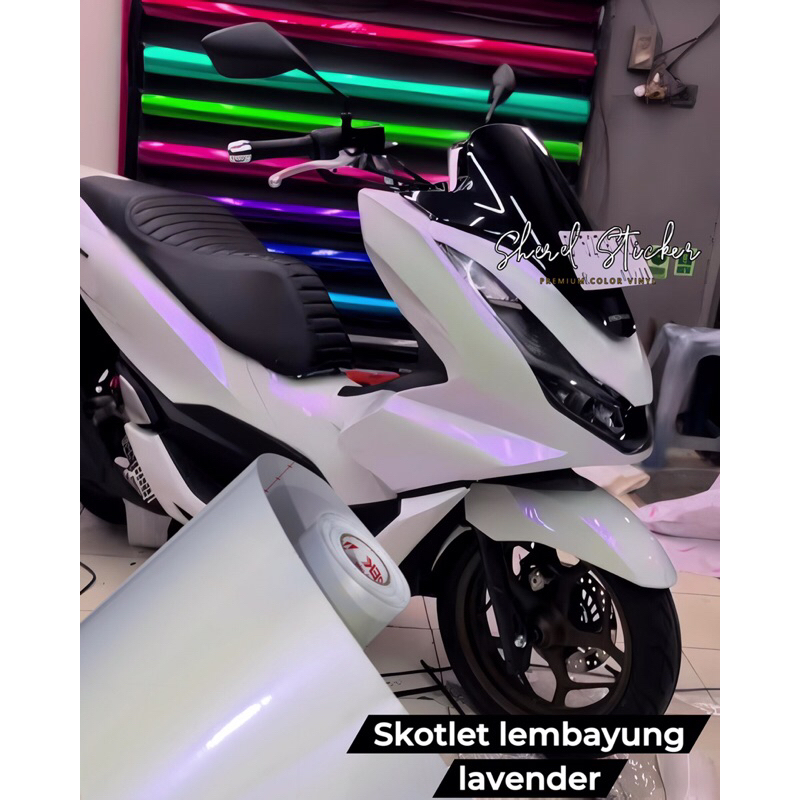 skotlet motor putih lembayung ungu sticker scotlite lembayung biru lembayung gold lembayung merah sk