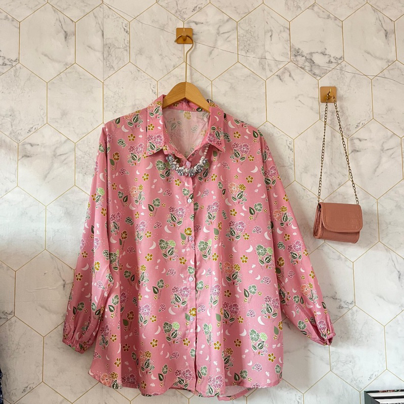 BLOUSE OVERSIZE MOTIF TERBARU RAYON VISCOSE