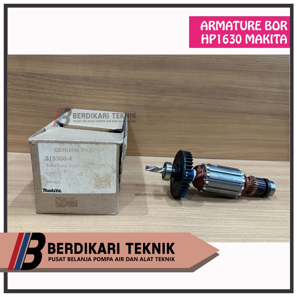 MAKITA ARMATURE ANGKER ROTOR BOR TANGAN BETON TEMBOK KAYU BESI 13MM 13 MM HP1630 / HP 1630 HP-1630 O