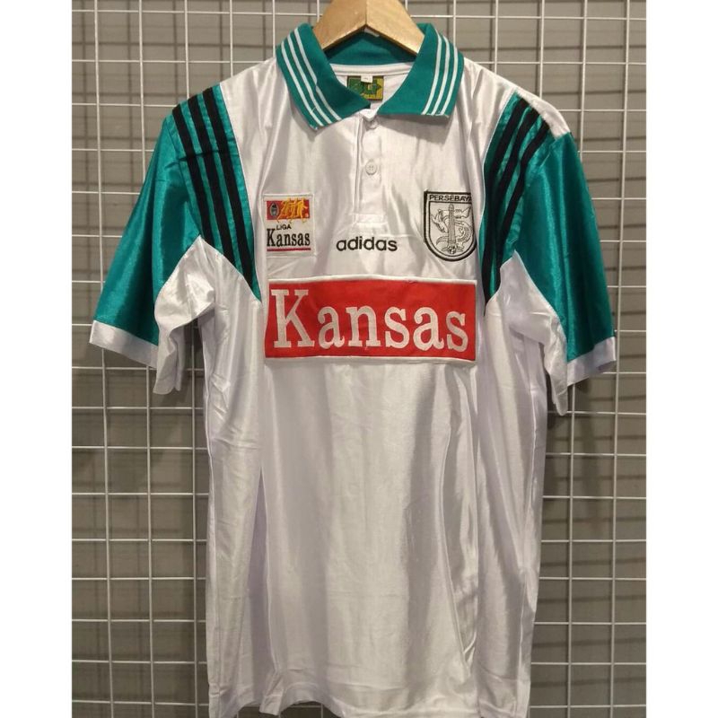 01 JERSEY RETRO KANSAS PERSEBAYA PUTIH KUALITAS (PREMIUM)