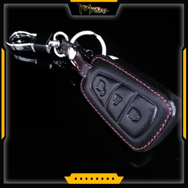 GANTUNGAN KUNCI SARUNG KULIT REMOTE MOBIL TOYOTA AGYA