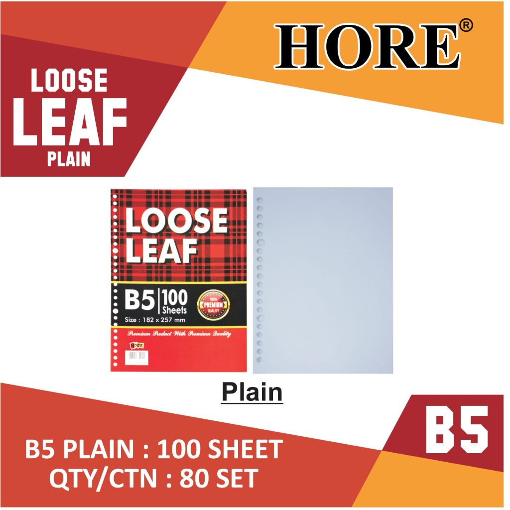 

LOOSE LEAF HORE PLAIN / ISI BINDER