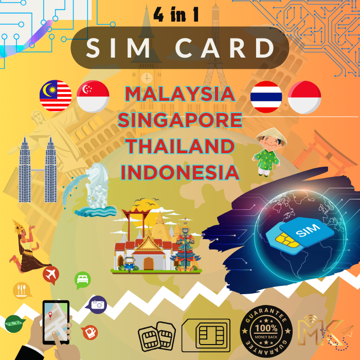 MKTRAVEL - Sim Card Data Internet Unlimited MALAYSIA SINGAPORE THAILAND INDONESIA Internet