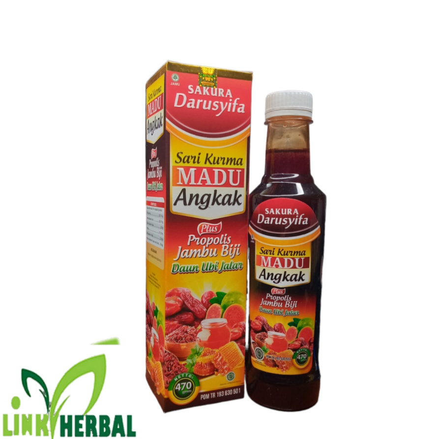 

Madu Sari Kurma Angkak Propolis Jambu Biji Daun Ubi Jalar Darusyifa 470 Gr | Membantu Meningkatkan Trombosit & Daya Tahan Tubuh | NB Mix 470 Gr | Ang Care Max Darusyifa