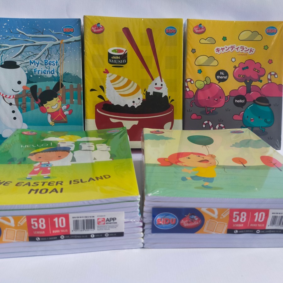 

Sidu Buku Tulis 58 Lembar - (1 PACK) ISI 10 BUKU Ukuran Kwarto / A5