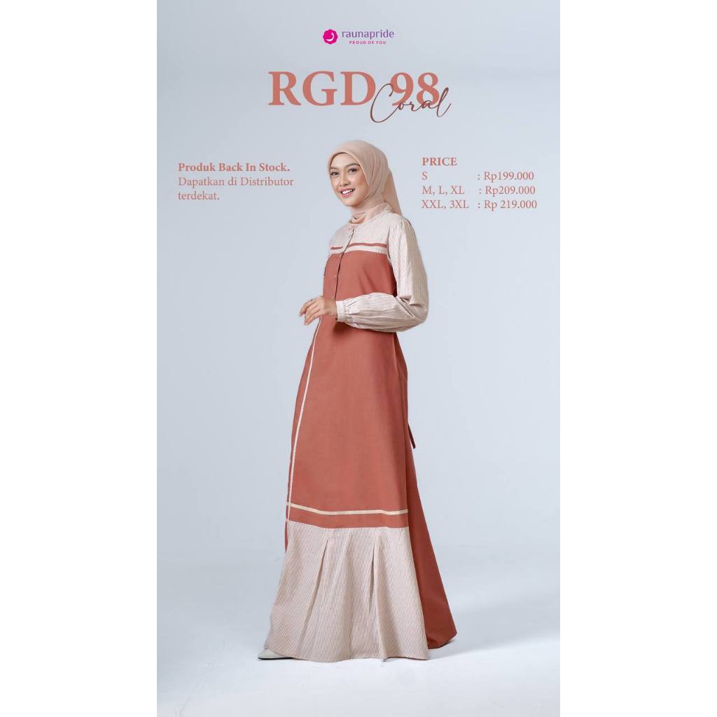 RGD 98 CORAL / RAUNA / GAMIS RAUNA / GAMIS TERBARU / GAMIS DEWASA / RAUNA RGD 98 / RGD 98 SERIES / G