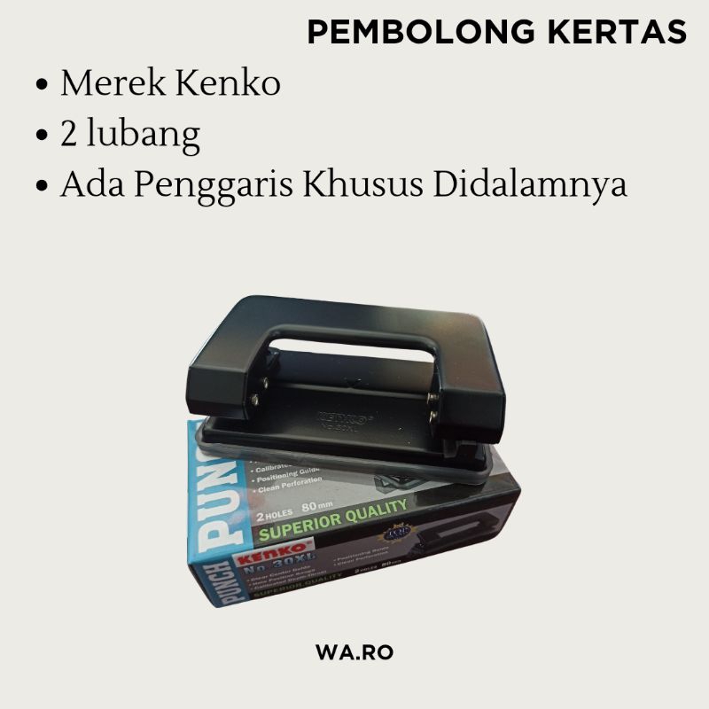 

Pembolong Kertas Kenko 30XL Dengan Penggaris Khusus