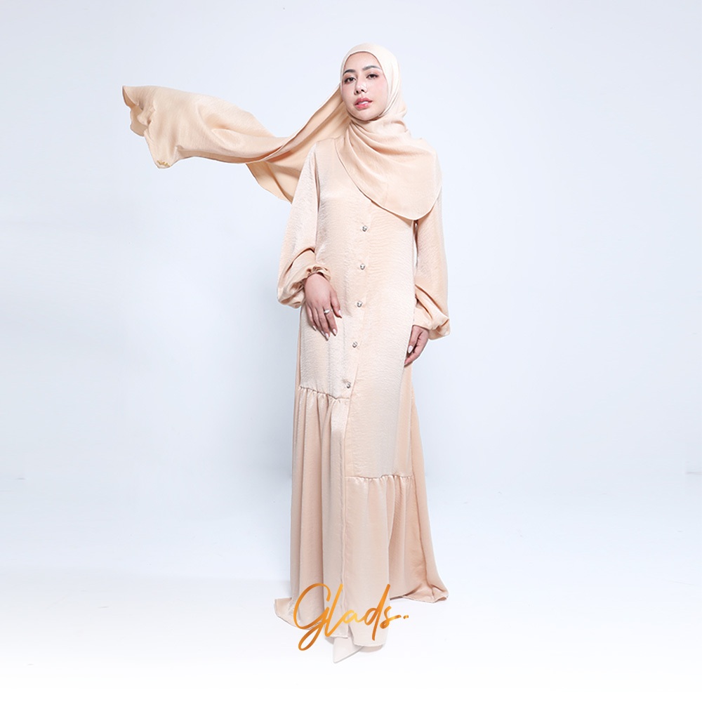 Glads Collection - DRESS SANTORINI FREE HIJAB SADIYAH - Dress Set Hijab