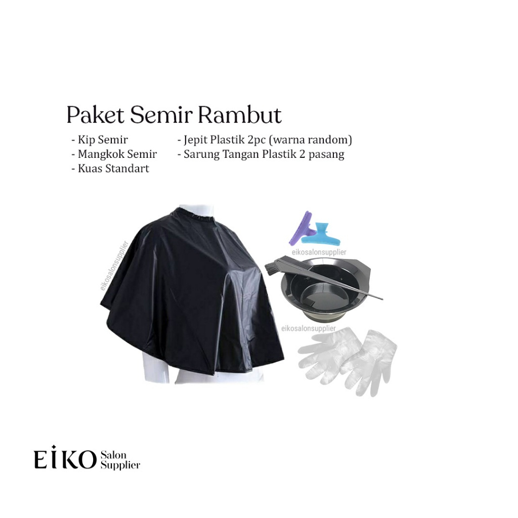 Paket ALat Cat Semir Rambut Topi Plastik Salon Barber Shop Lengkap