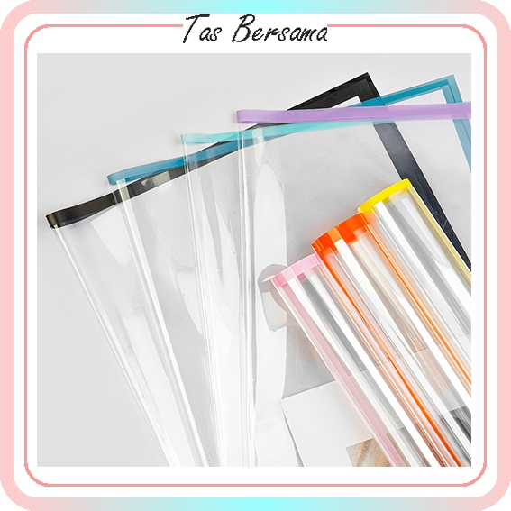 

Flower Wrapping Paper OPP Transparan Bening List Warna Kertas Buket Bunga Cellophane KB6007