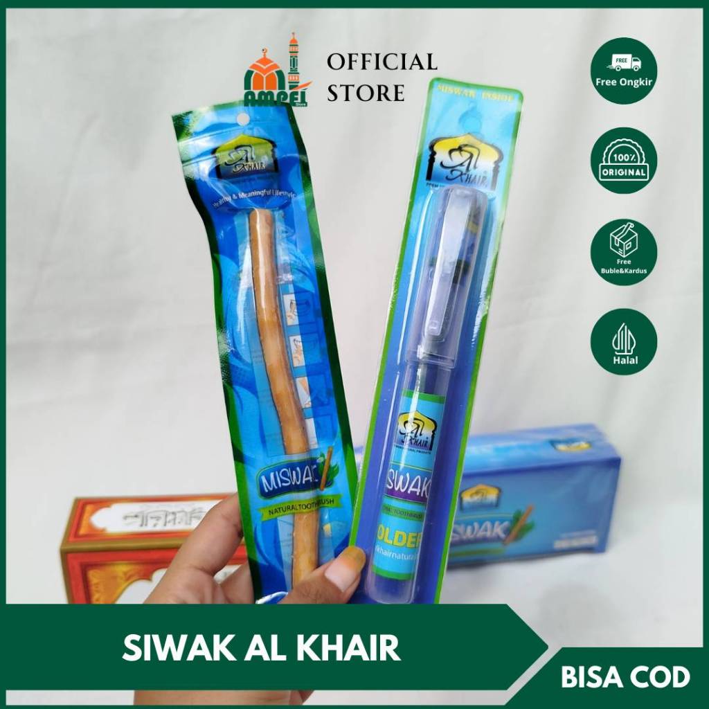 Siwak Al KHAIR Besar TANPA HOLDER Perlengkapan Sholat Pria untuk Perawatan Gigi dan Mulut Siwak Asli
