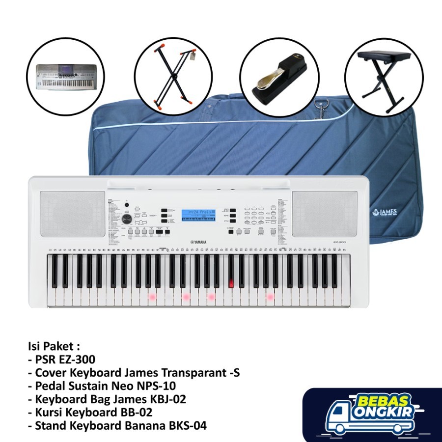 Paket Royal Keyboard Yamaha EZ 300 / Keyboard Yamaha EZ 300