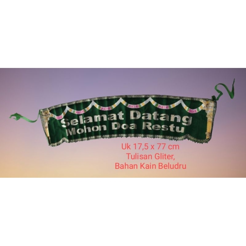 Banner Kain SELAMAT DATANG - MOHON DOA RESTU