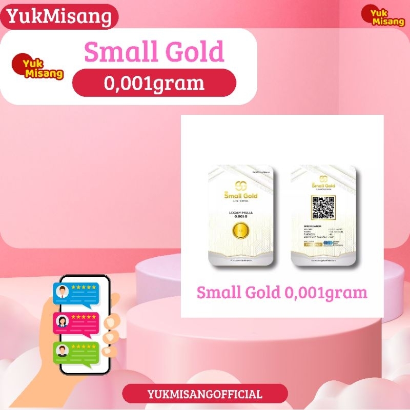 Small Gold Logam Mulia 0,001 Gram Souvernir Mini Gold Baby Gold