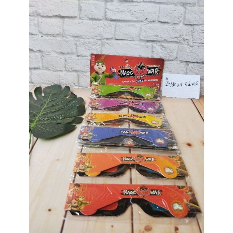 10 Pcs Mainan Anak Kacamata 3 Dimensi Murah