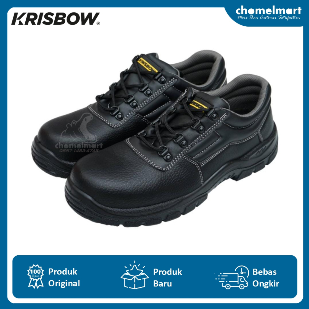 Krisbow Hercules Sepatu Pengaman 4 Inci Srss – Hitam