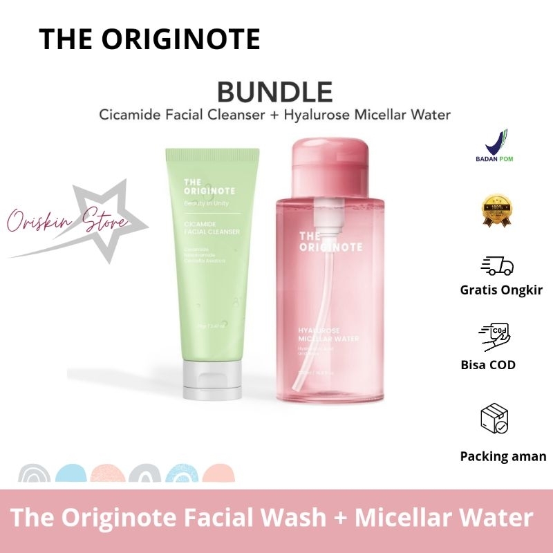 ♥️ ORISKIN ♥️ Special Bundle The Originote - Cicamide Facial Cleanser dan Hyalurose Micellar Water