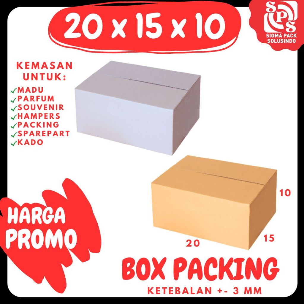 

Kardus 20x15x10 Box Packing A1 Karton Dus Jamu Kotak Olshop Kemasan Souvenir Sparepart Obat Madu Mainan