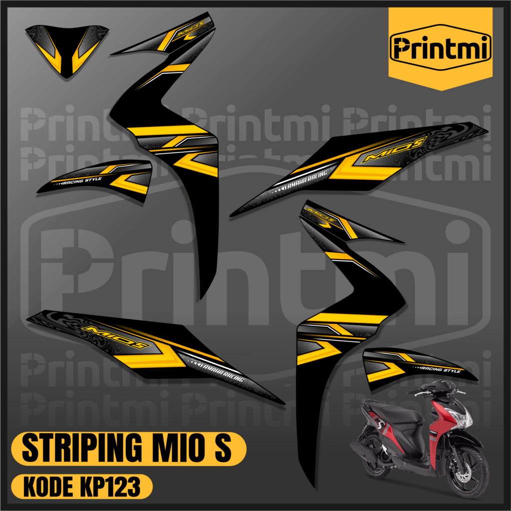 Striping Stiker Mio S 125 Motor Variasi Sticker List Skotlet Racing Printmi KP123