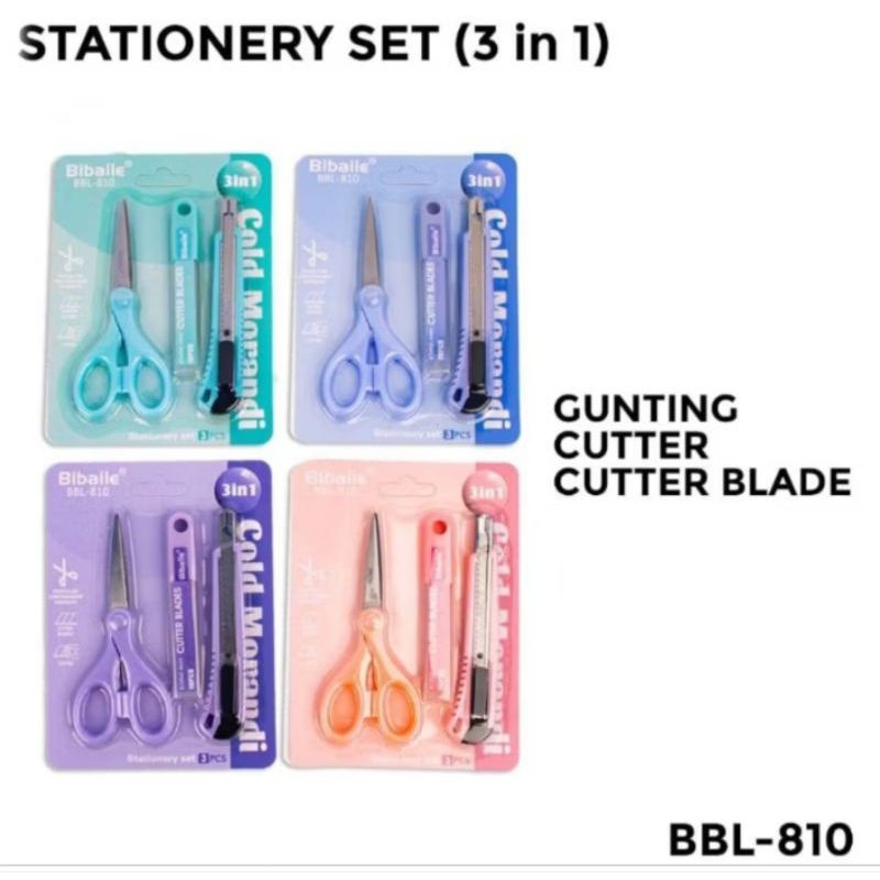 

Cutter set/Cold morandi/Gunting set 4 in 1/Gunting set Bibaile