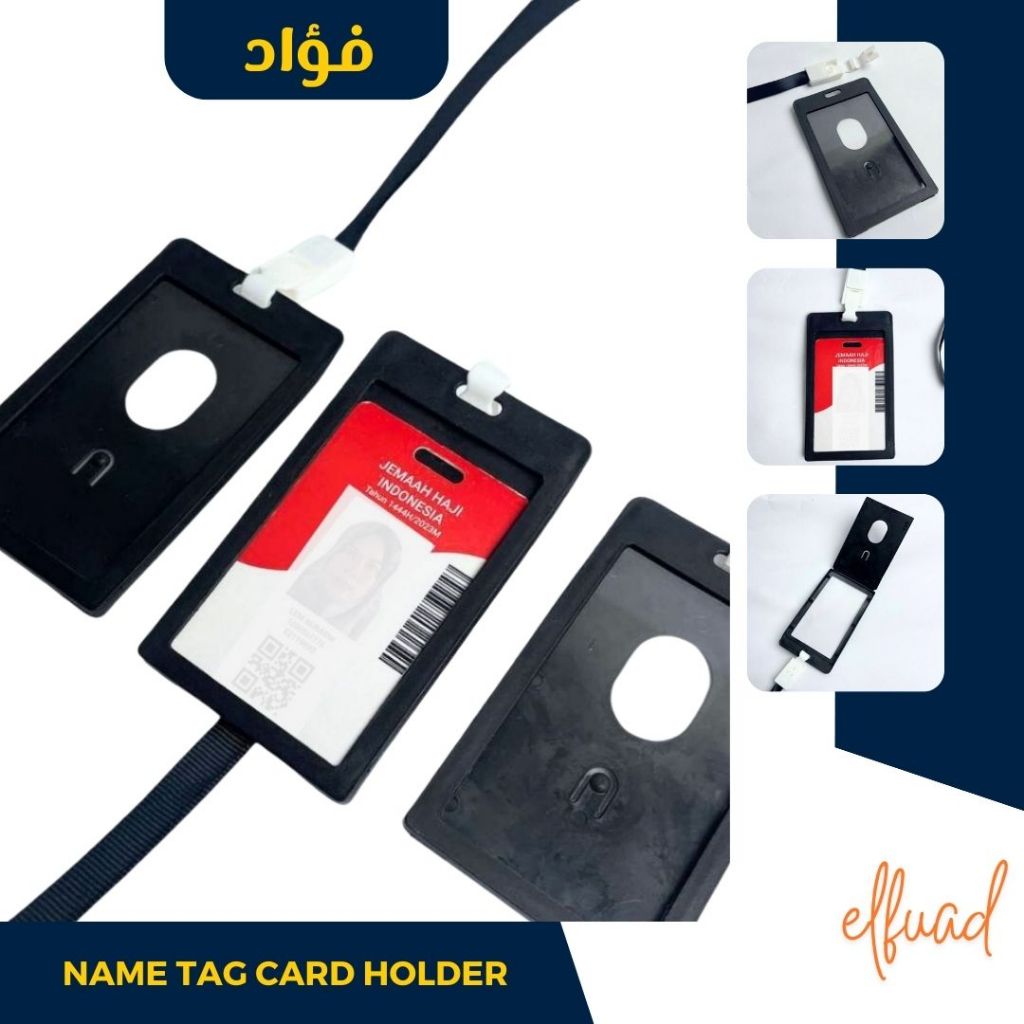 

Elfuad Store Name Tag ID Card Holder Perlengkapan Haji dan Umroh Wanita