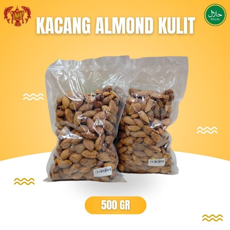 

Kacang almond kulit, 500gr