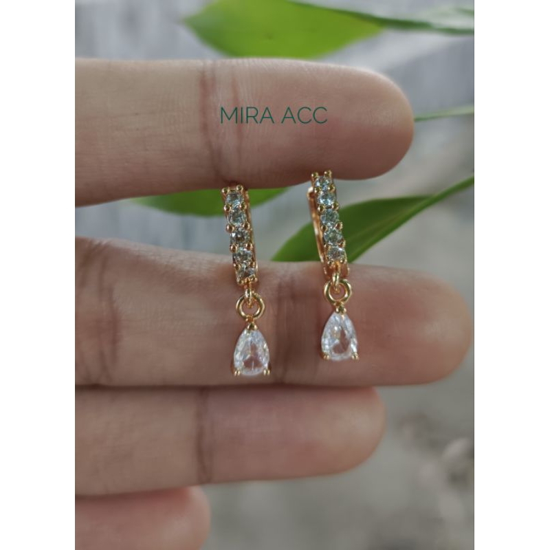 anting mutiara gold mewah