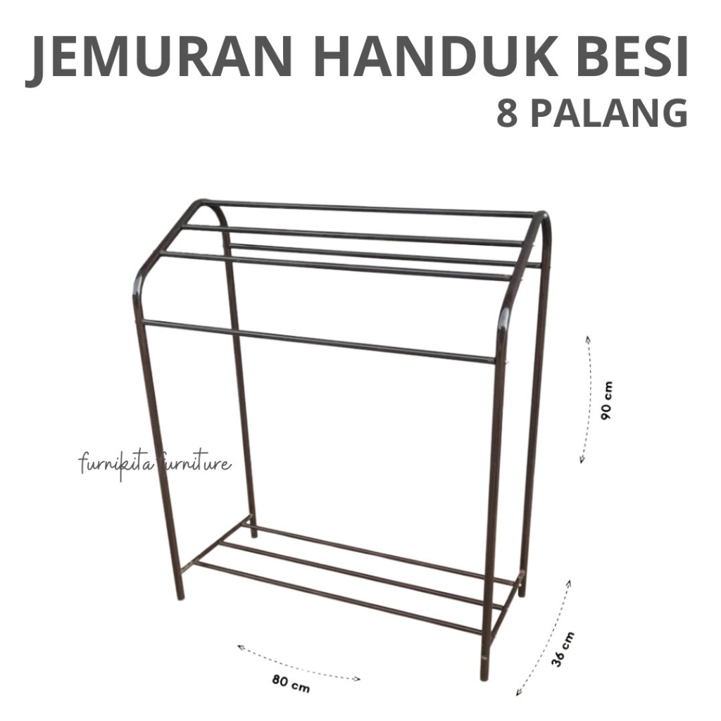 JEMURAN HANDUK BESI BESAR PUTIH HITAM