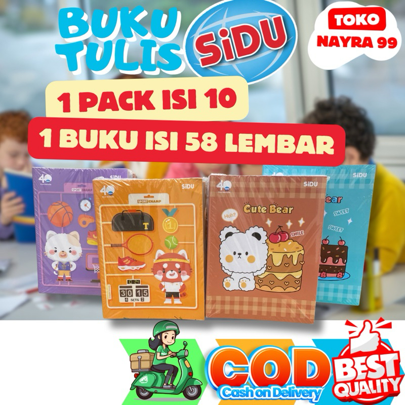 

buku tulis sidu isi 58 lembar 1pack isi 10 buku 1 buku