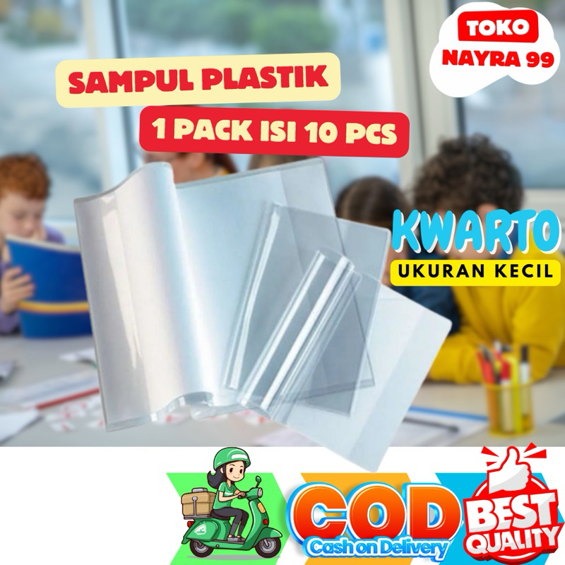 

Sampul plastik buku tulis ukuran kwarto / kecil 1pack isi 10pcs