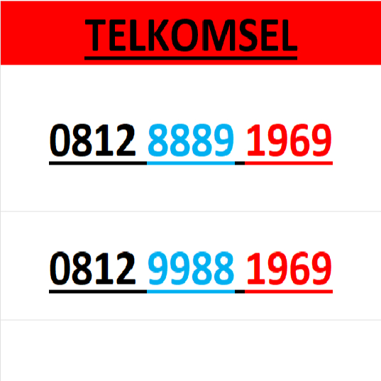 nomor cantik simpati TELKOMSEL seri tahun 1969 murah lengkap w2000