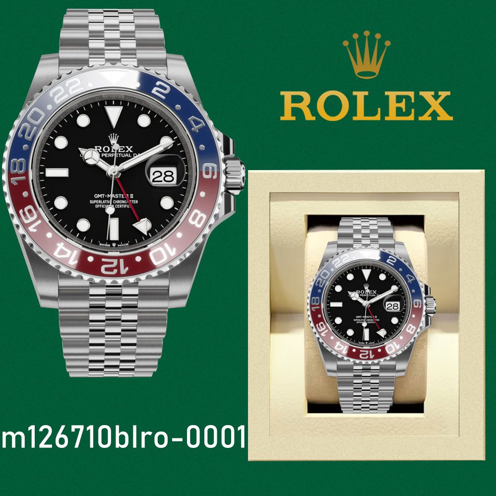 [100% Asli] Rolex Jam tangan pria GMT-Master II Automatic Gerakan Mekanis Tahan Air Jam Tangan Swiss