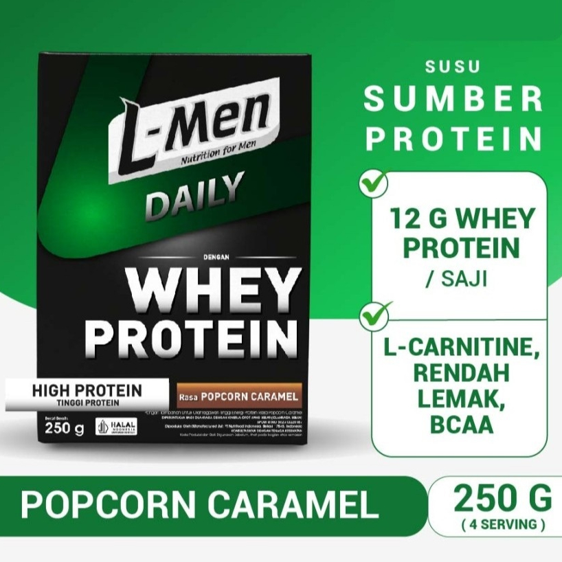 

L-Men Daily Whey Protein Popcorn Caramel 250 Gr Box 250Gr