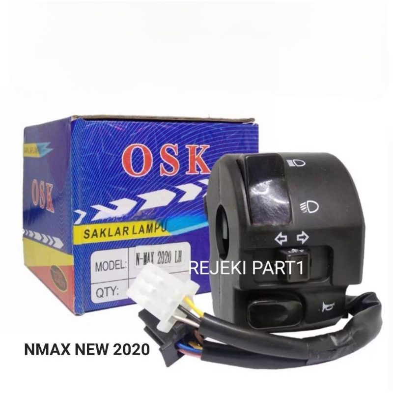 SAKLAR LAMPU KIRI LH NMAX 155 NEW 2020 / NMAX NEW 2020 HOLDER SAKLAR LAMPU KIRI LH HANDEL SWITCH KIR