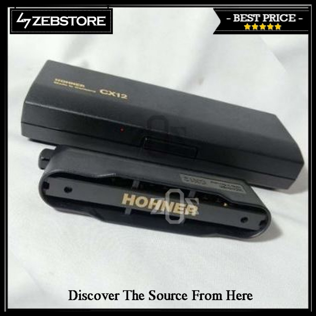 Harmonika Chromatic Hohner CX12 Schwarz 7545 12 Holes Black