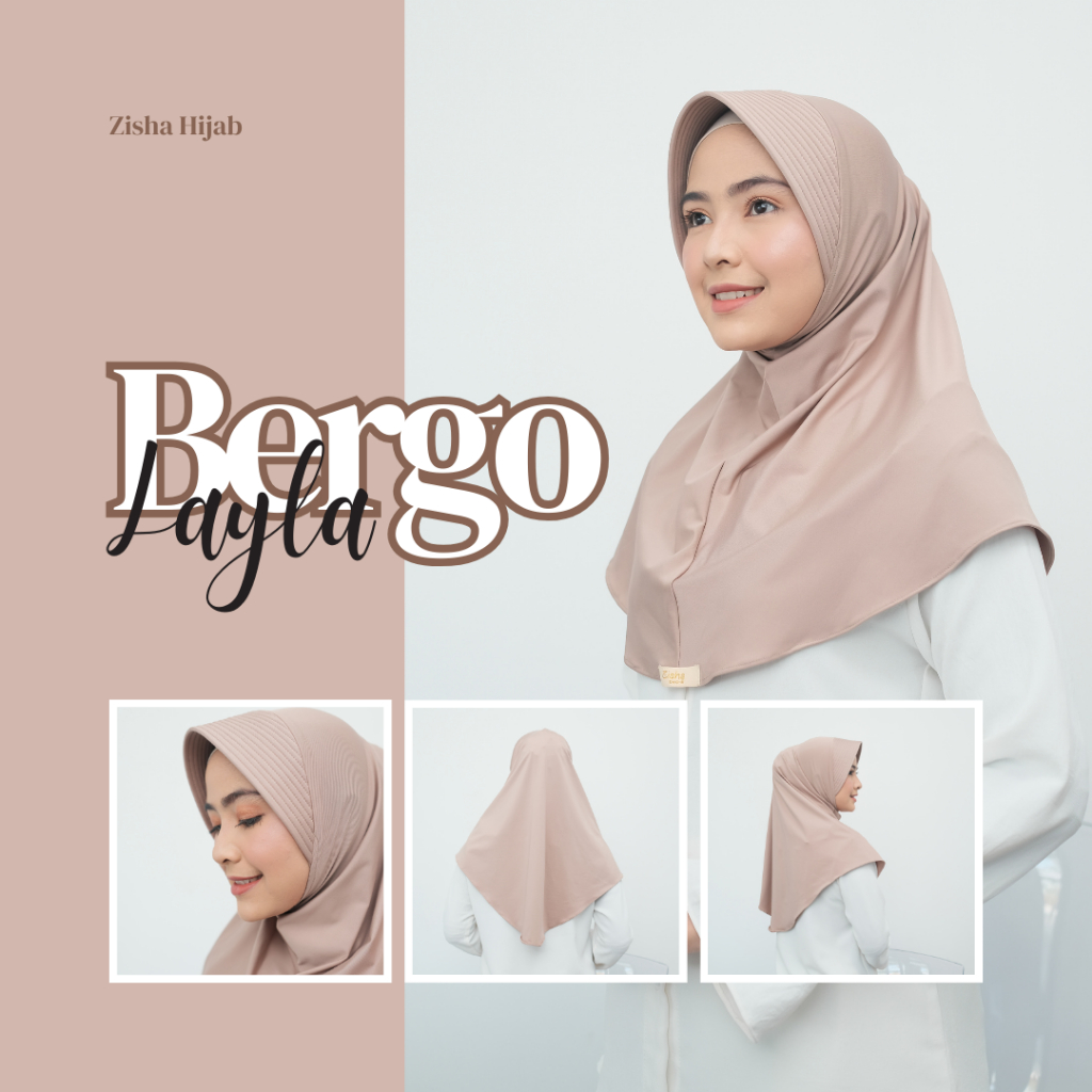 Hijab Bergo Hijab Sport Pet Tebal Hijab Bergo Pet Tebal Kerudung Bergo Jilbab Bergo Coklat Susu