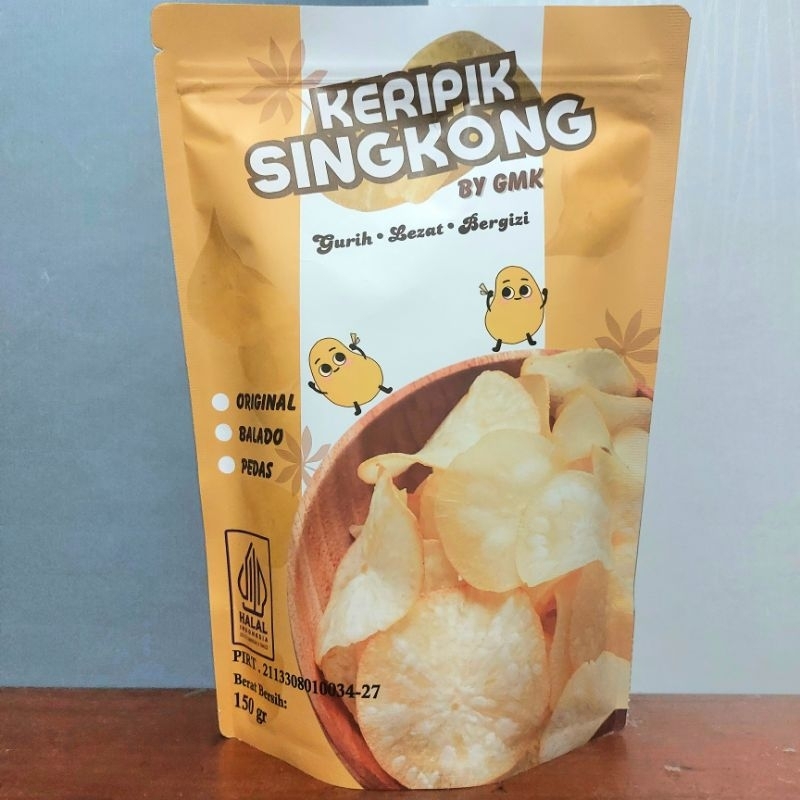 

KERIPIK SINGKONG GMK RASA ORIGINAL 150 gram kripik singkong asin gurih renyah snack keripik singkong makanan ringan keripik singkong HALAL