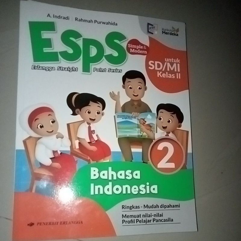 

Buku ESPS Bahasa Indonesia kelas 2 SD kurikulum merdeka